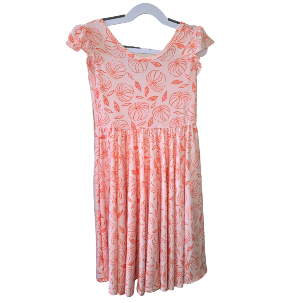DotDotSmile Twirl Dress with Pumpkin Design
